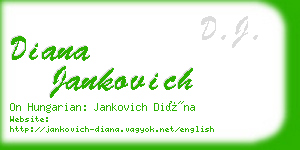 diana jankovich business card